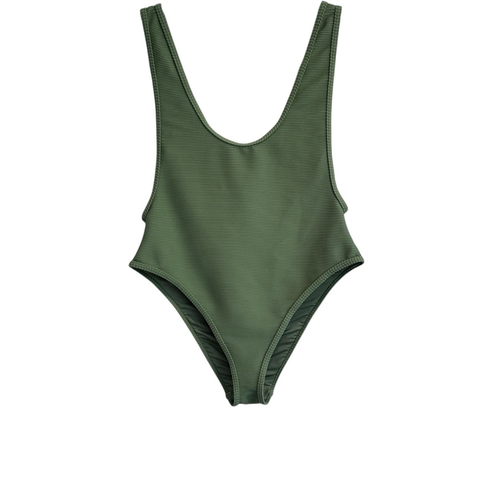 Olive Green Women's One Piece Swimsuit